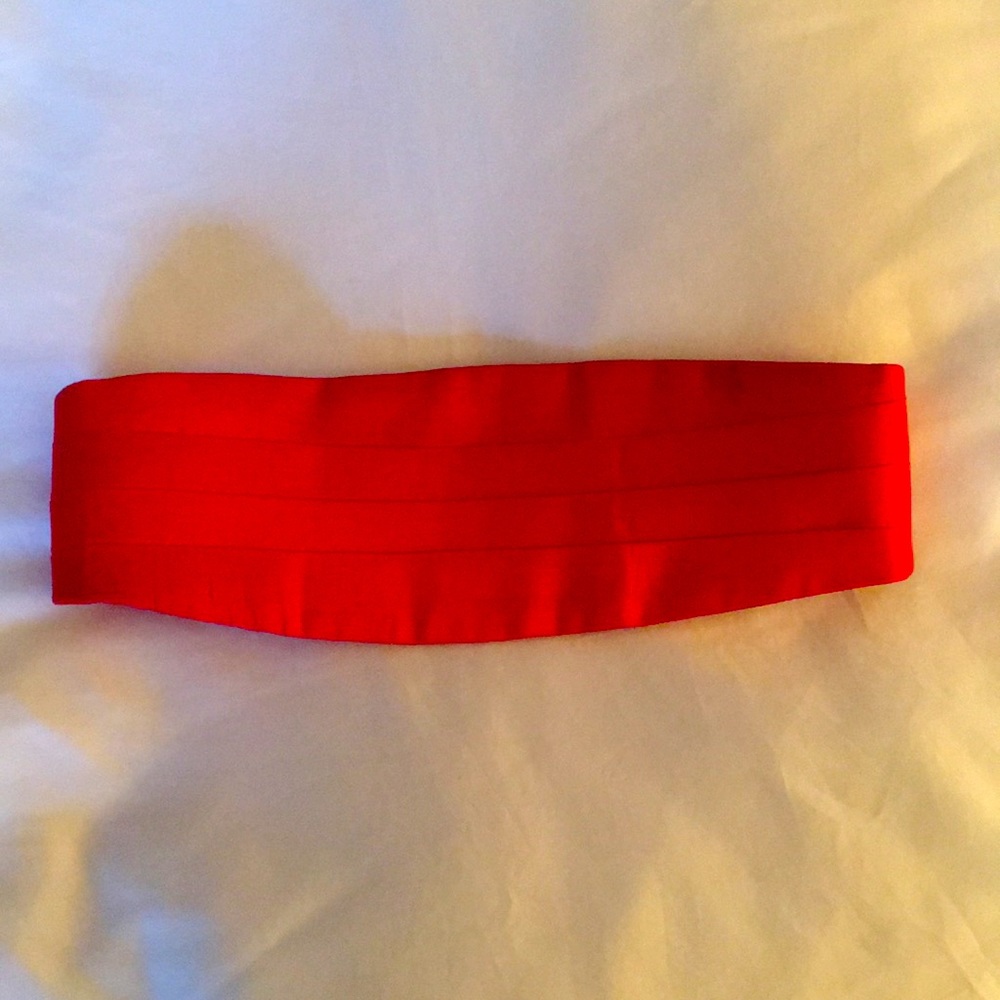 Vintage 60’s red silk cummerbund